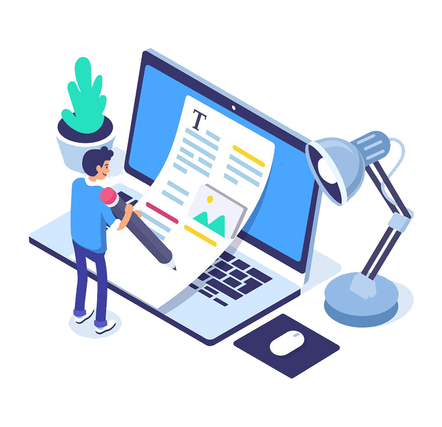Content writing illustration